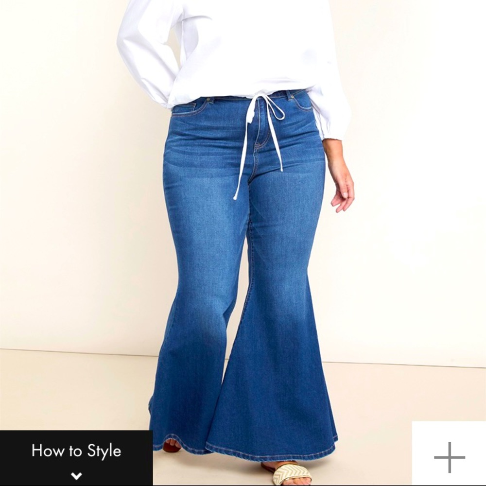 Bell bottom flare leg jeans